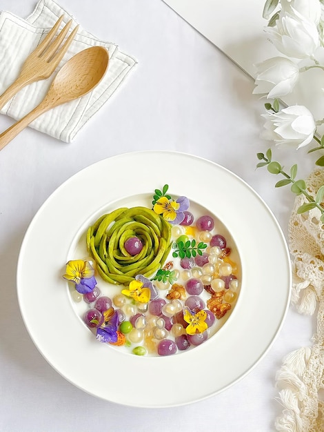 Talerz z apetycznym daniem